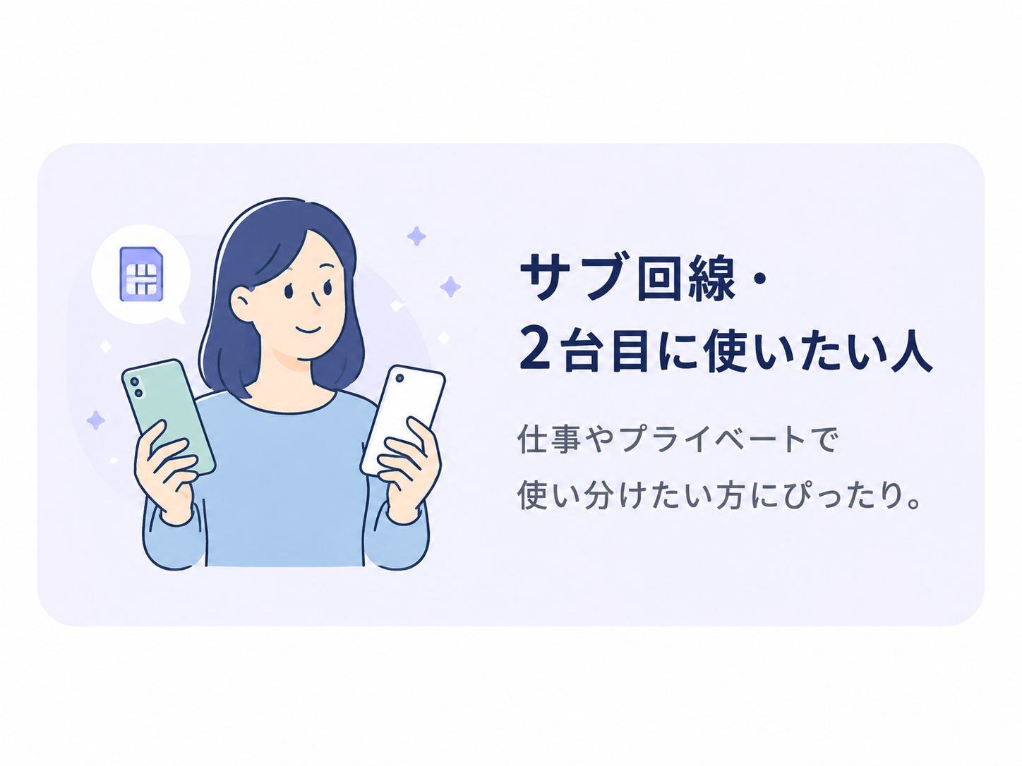 サブ回線や2台目向けイメージ